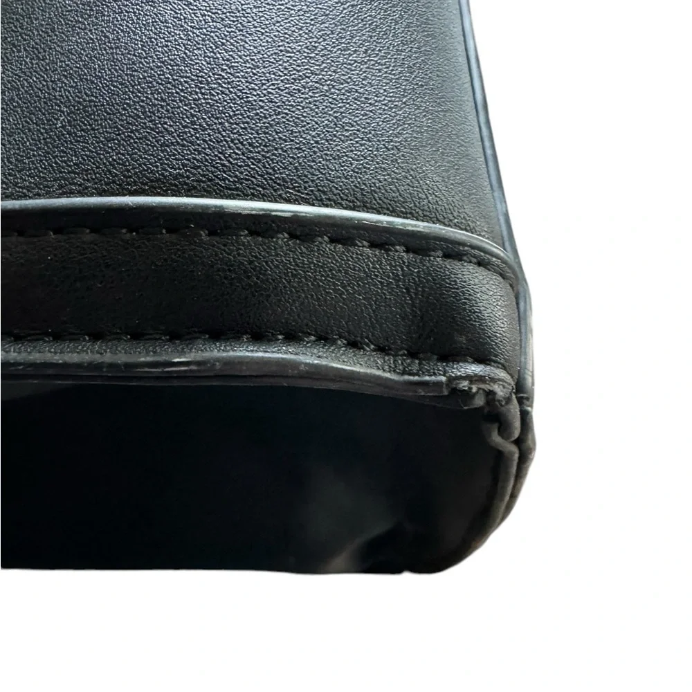 Beautiful Black Leather Handbag Tote Laptop IPad Tablet Bag Lovevook